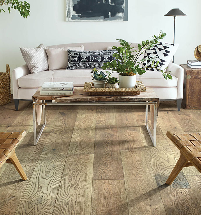 Nice hardwood flooring in living room | Emo Flooring company