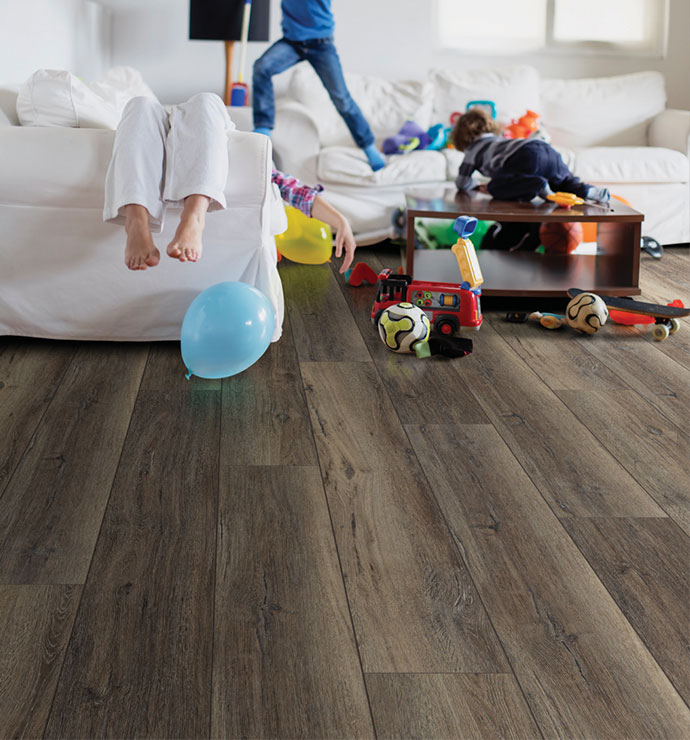 Nice hardwood flooring in living room | Emo Flooring company